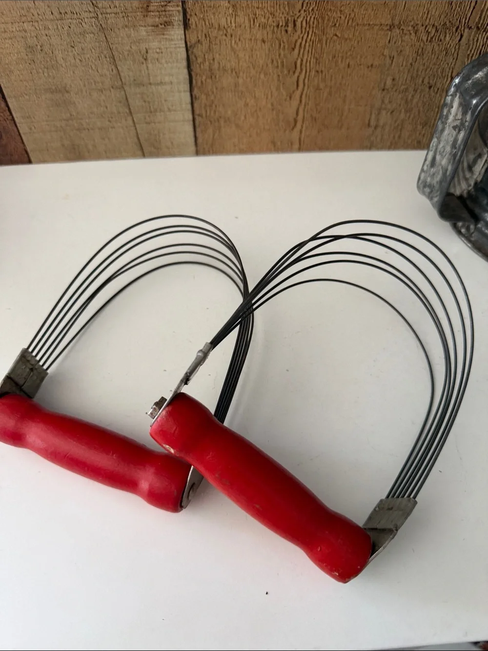 Vintage Red-Handled Vintage Style Kitchen Tool Set - Blenders, Sifters & a Ricer